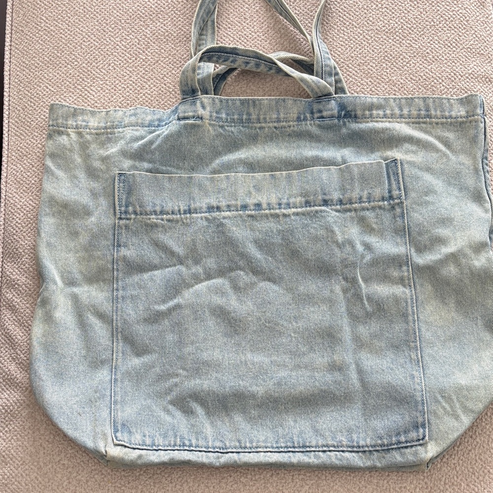 BAGGU giant denim tote NWT